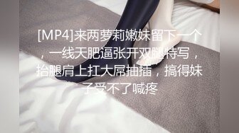 [MP4]来两萝莉嫩妹留下一个，一线天肥逼张开双腿特写，抬腿肩上扛大屌抽插，搞得妹子受不了喊疼