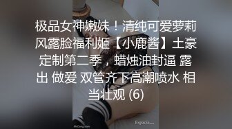 极品女神嫩妹！清纯可爱萝莉风露脸福利姬【小鹿酱】土豪定制第二季，蜡烛油封逼 露出 做爱 双管齐下高潮喷水 相当壮观 (6)