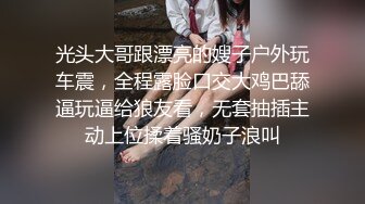 光头大哥跟漂亮的嫂子户外玩车震，全程露脸口交大鸡巴舔逼玩逼给狼友看，无套抽插主动上位揉着骚奶子浪叫