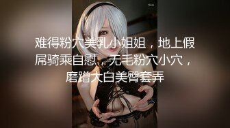 难得粉穴美乳小姐姐，地上假屌骑乘自慰，无毛粉穴小穴，磨蹭大白美臀套弄