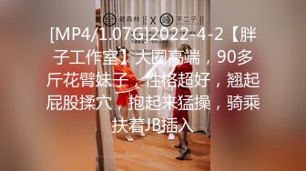 [MP4/1.07G]2022-4-2【胖子工作室】大圈高端，90多斤花臂妹子，性格超好，翘起屁股揉穴，抱起来猛操，骑乘扶着JB插入