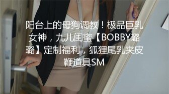 阳台上的母狗调教！极品巨乳女神，九儿闺蜜【BOBBY璐璐】定制福利，狐狸尾乳夹皮鞭道具SM