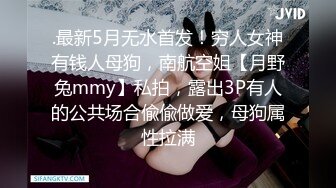 .最新5月无水首发！穷人女神有钱人母狗，南航空姐【月野兔mmy】私拍，露出3P有人的公共场合偸偸做爱，母狗属性拉满